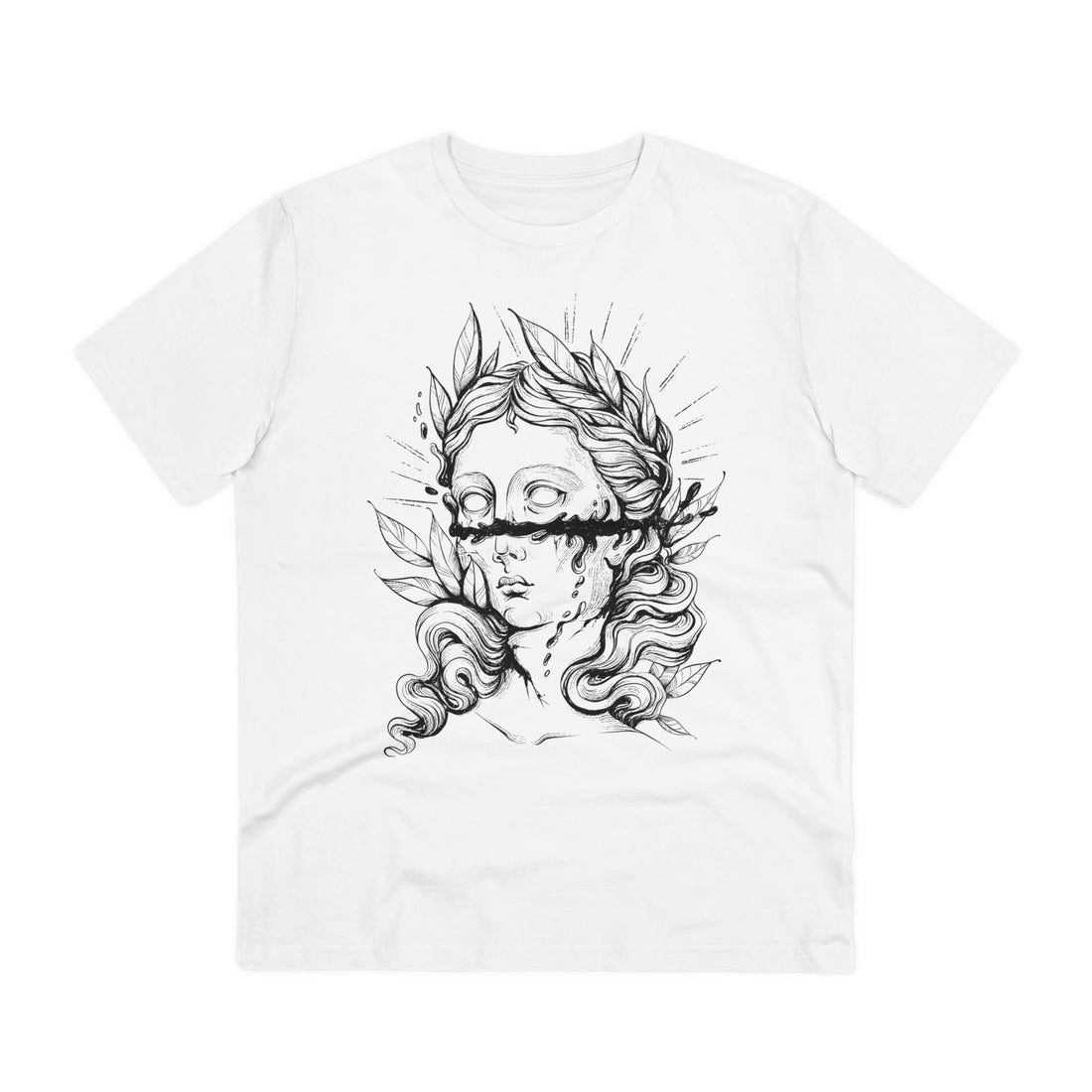 Printify T-Shirt White / 2XS Woman Dark Greek - Hand Drawn Dark Gothic - Front Design