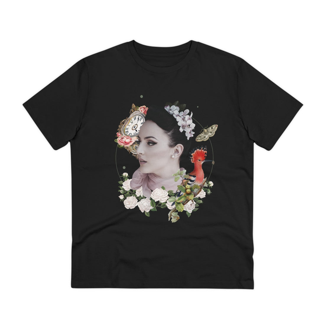 Printify T-Shirt Black / 2XS Woman Gothic Nature - Quirky Collage - Front Design