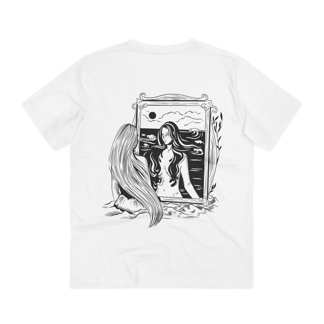 Printify T-Shirt White / 2XS Woman Portrait - Dark Fantasy - Back Design