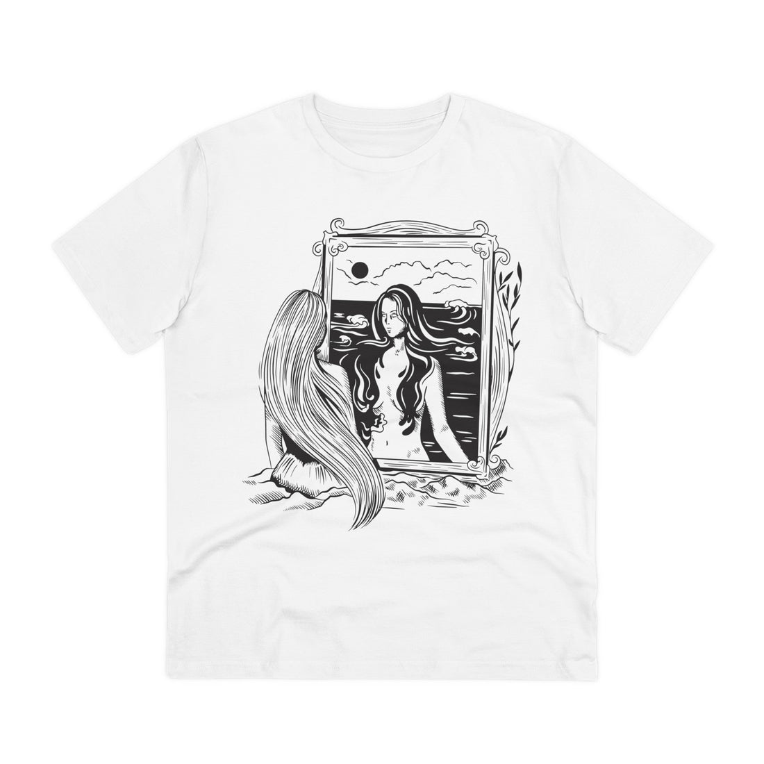 Printify T-Shirt White / 2XS Woman Portrait - Dark Fantasy - Front Design
