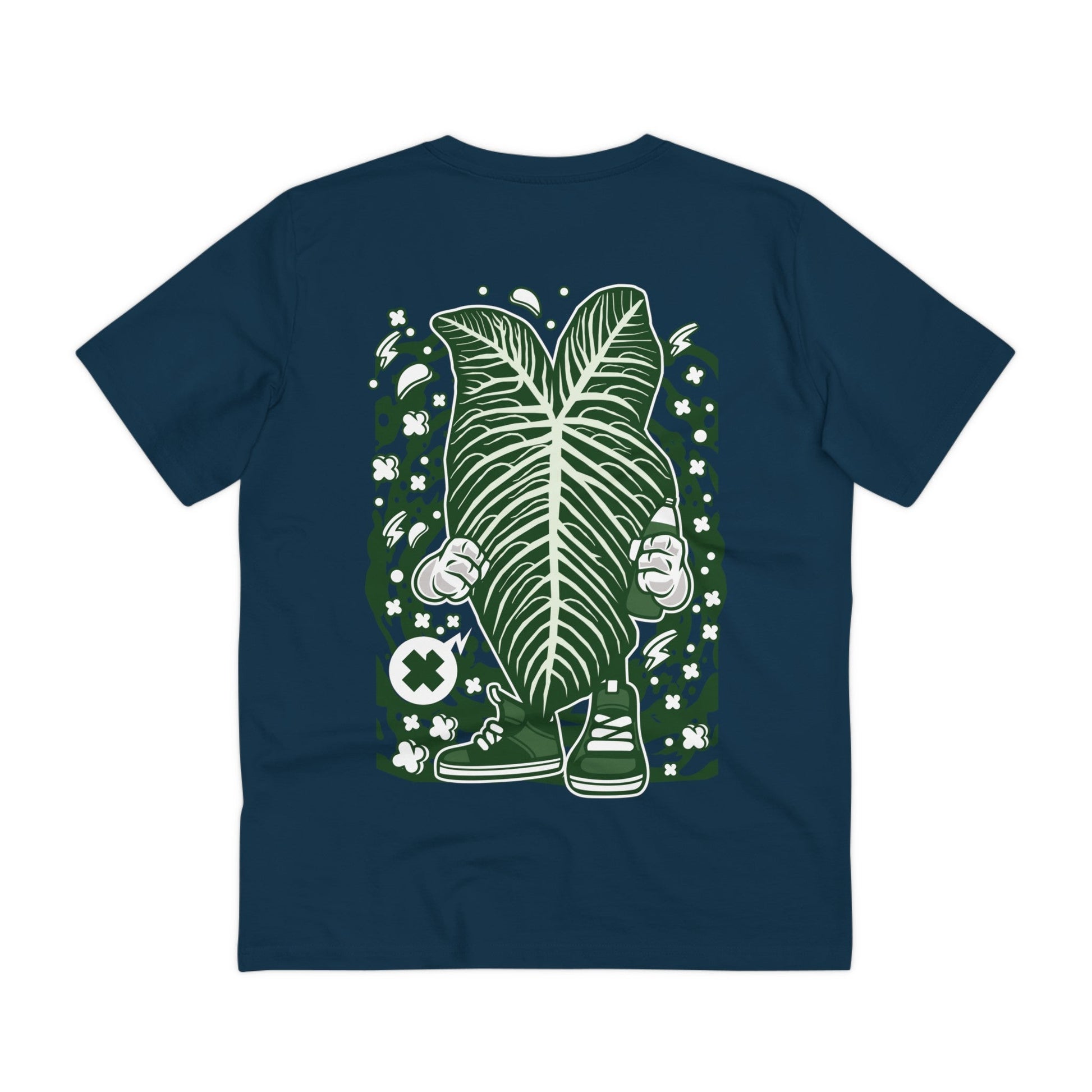 Printify T-Shirt French Navy / 2XS Xanthosoma Lindenii - Cartoon Plants - Back Design