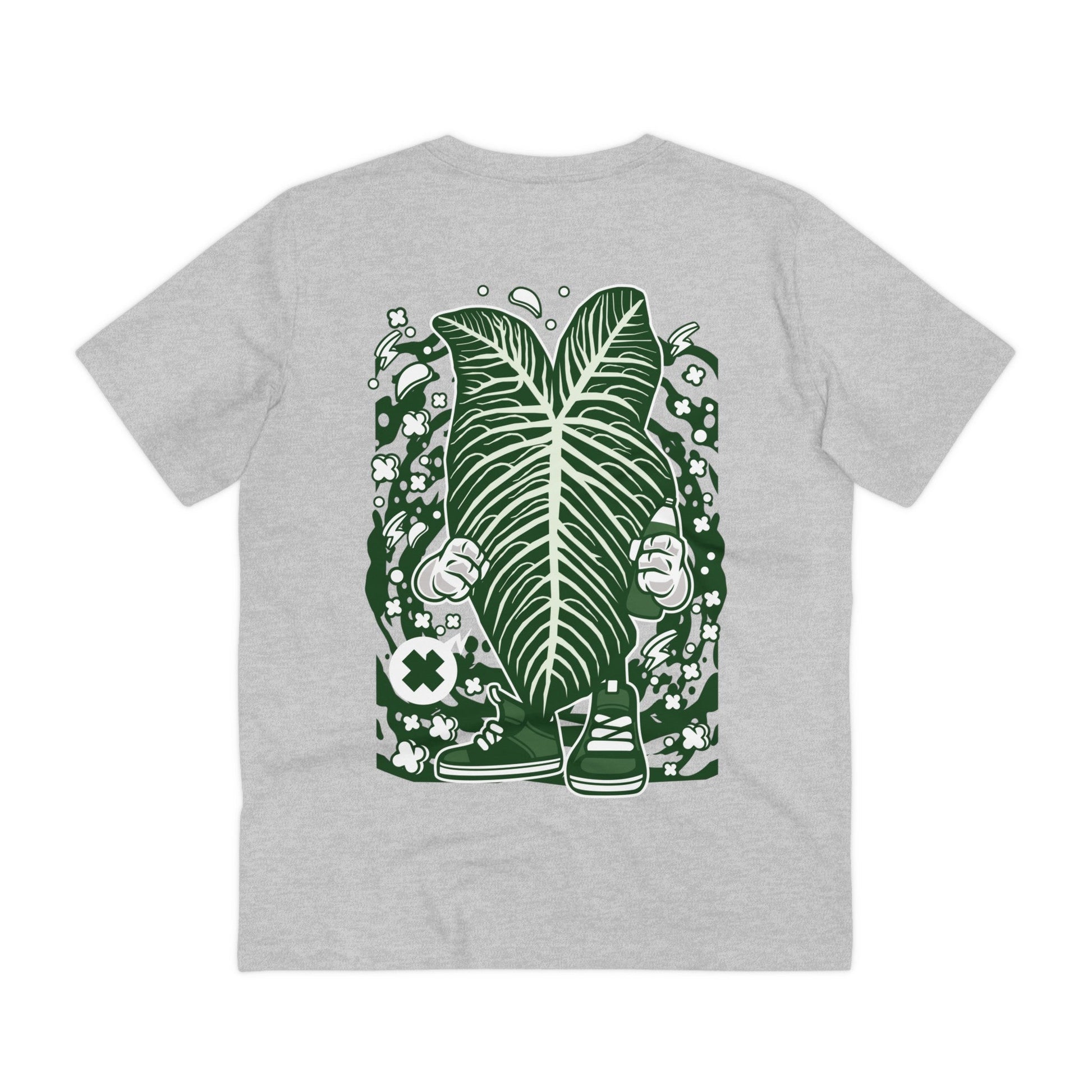 Printify T-Shirt Heather Grey / 2XS Xanthosoma Lindenii - Cartoon Plants - Back Design