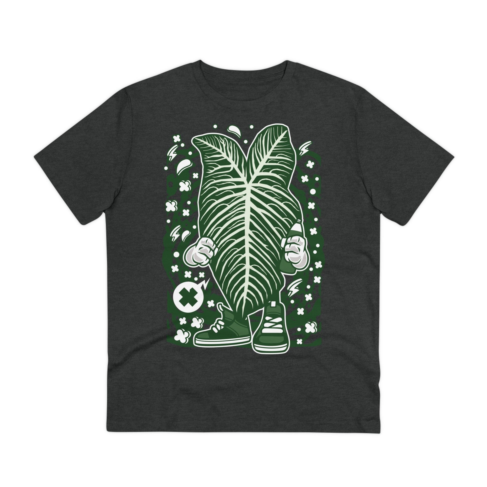 Printify T-Shirt Dark Heather Grey / 2XS Xanthosoma Lindenii - Cartoon Plants - Front Design
