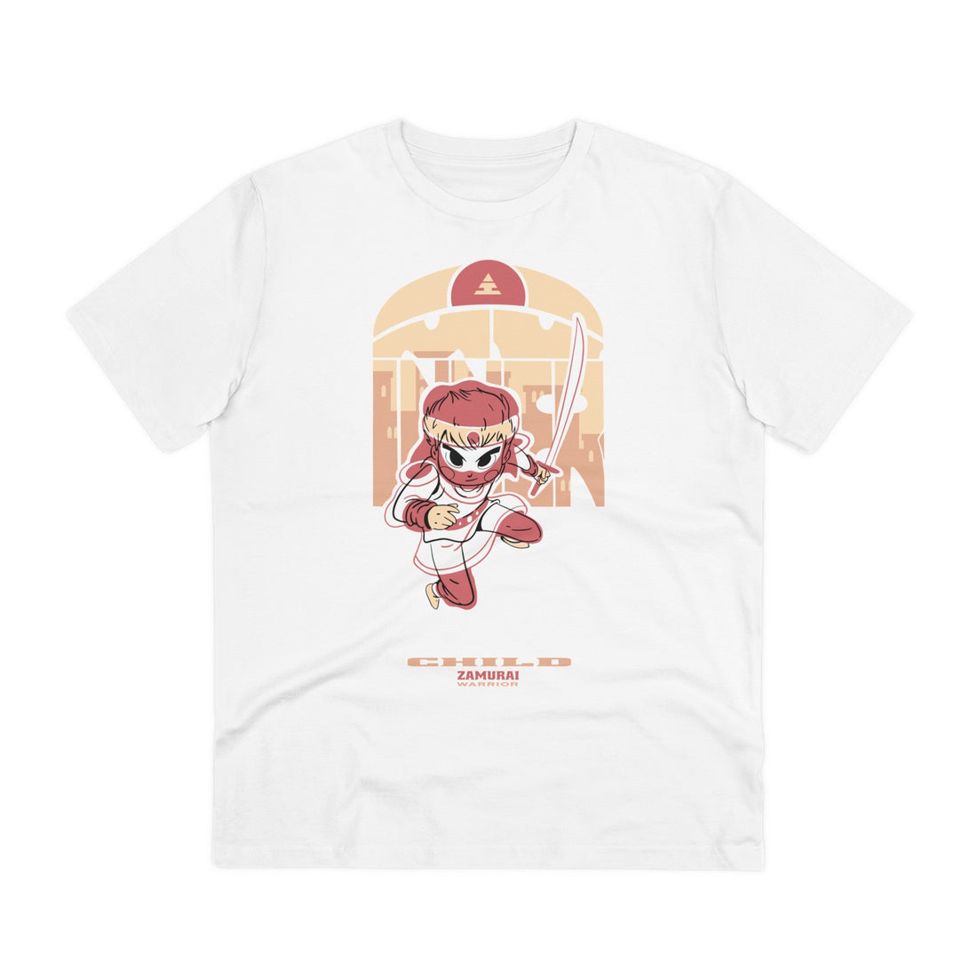 Printify T-Shirt White / 2XS Zamurai Child - Warrior Kids - Front Design