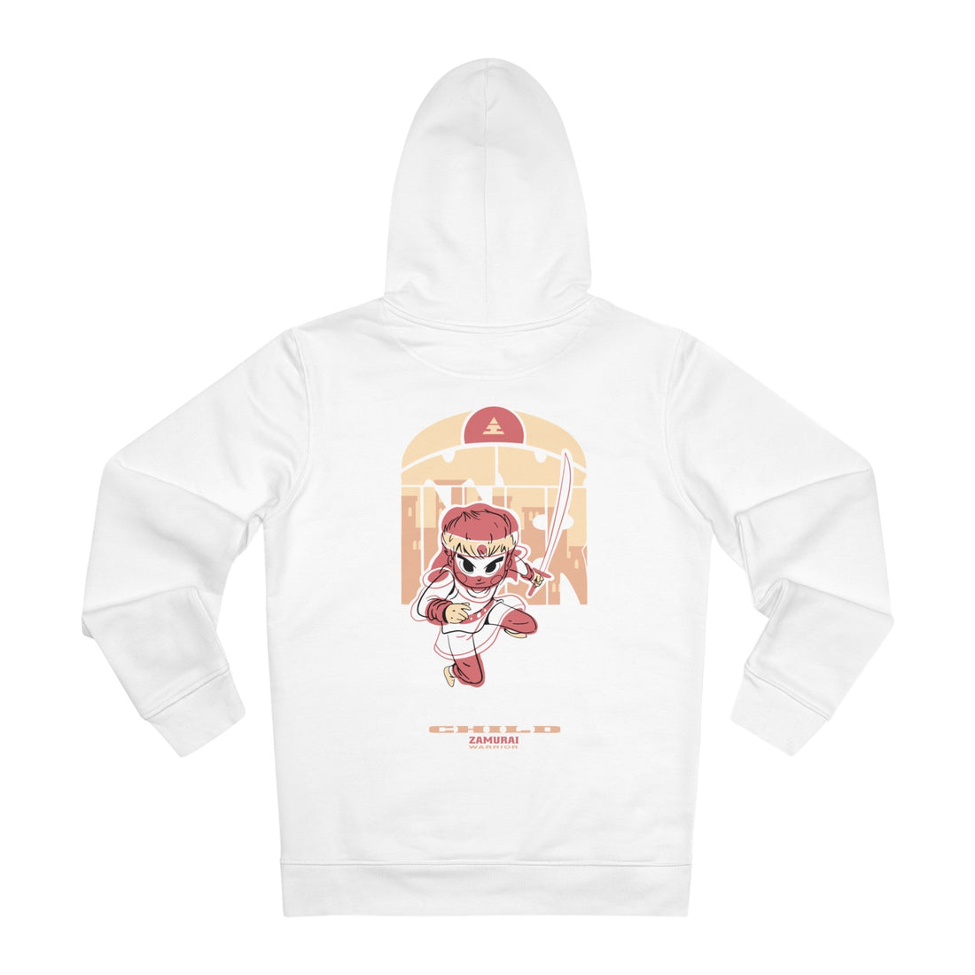 Printify Hoodie White / S Zamurai Child - Warrior Kids - Hoodie - Back Design