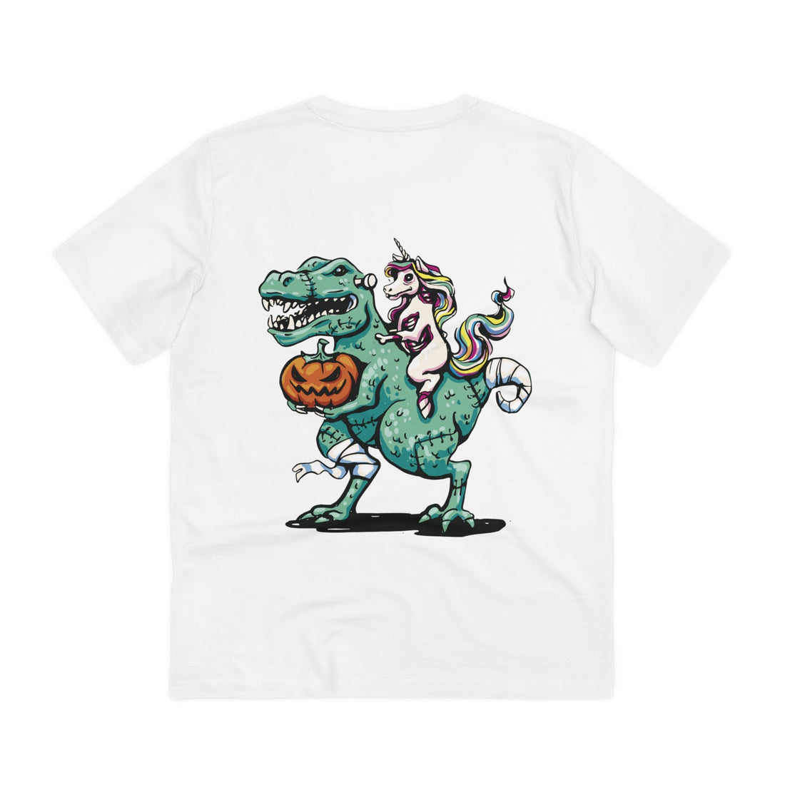 Printify T-Shirt White / 2XS Zombie T Rex Unicorn - Unicorn World - Back Design
