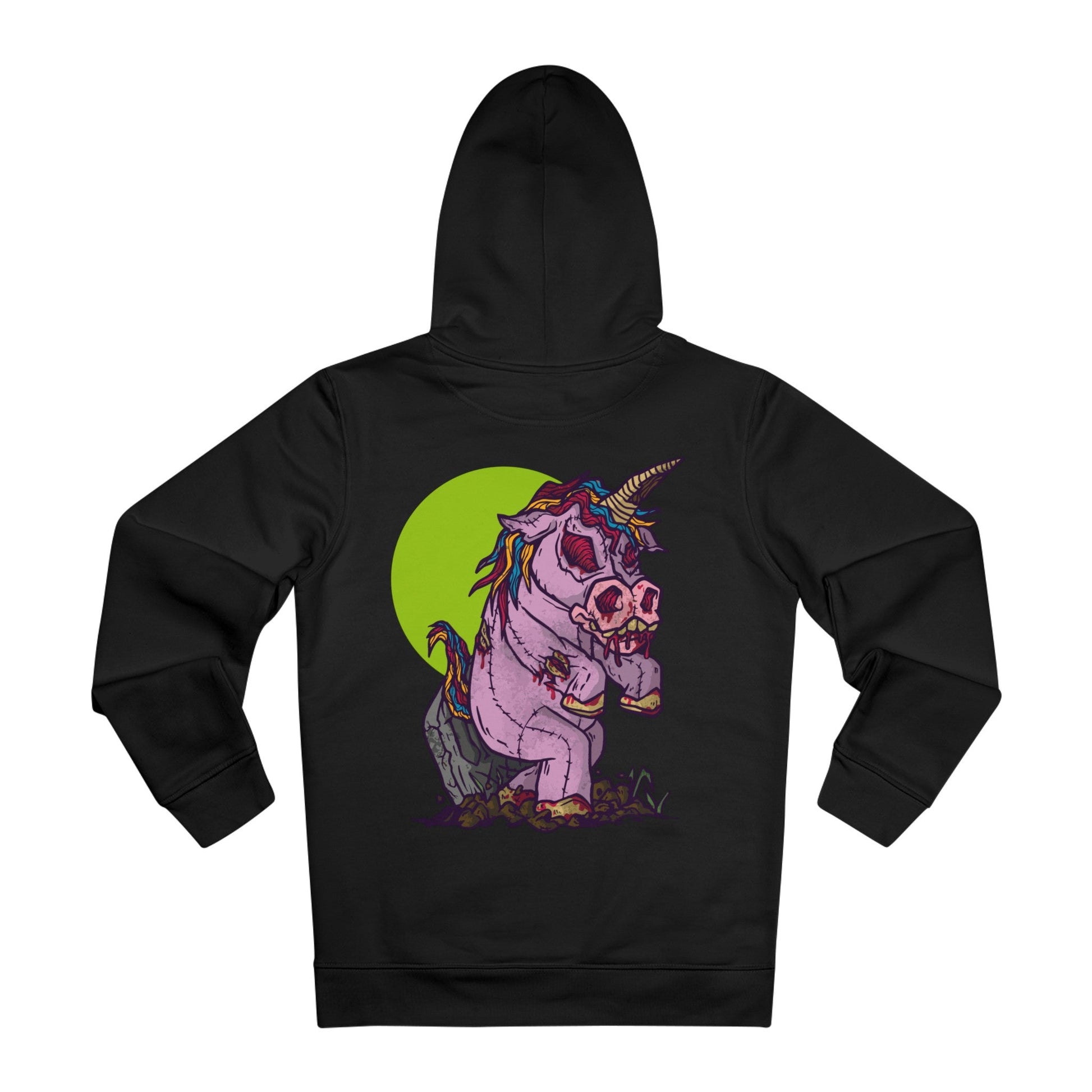Printify Hoodie Black / 2XL Zombiecorn - Unicorn World - Hoodie - Back Design
