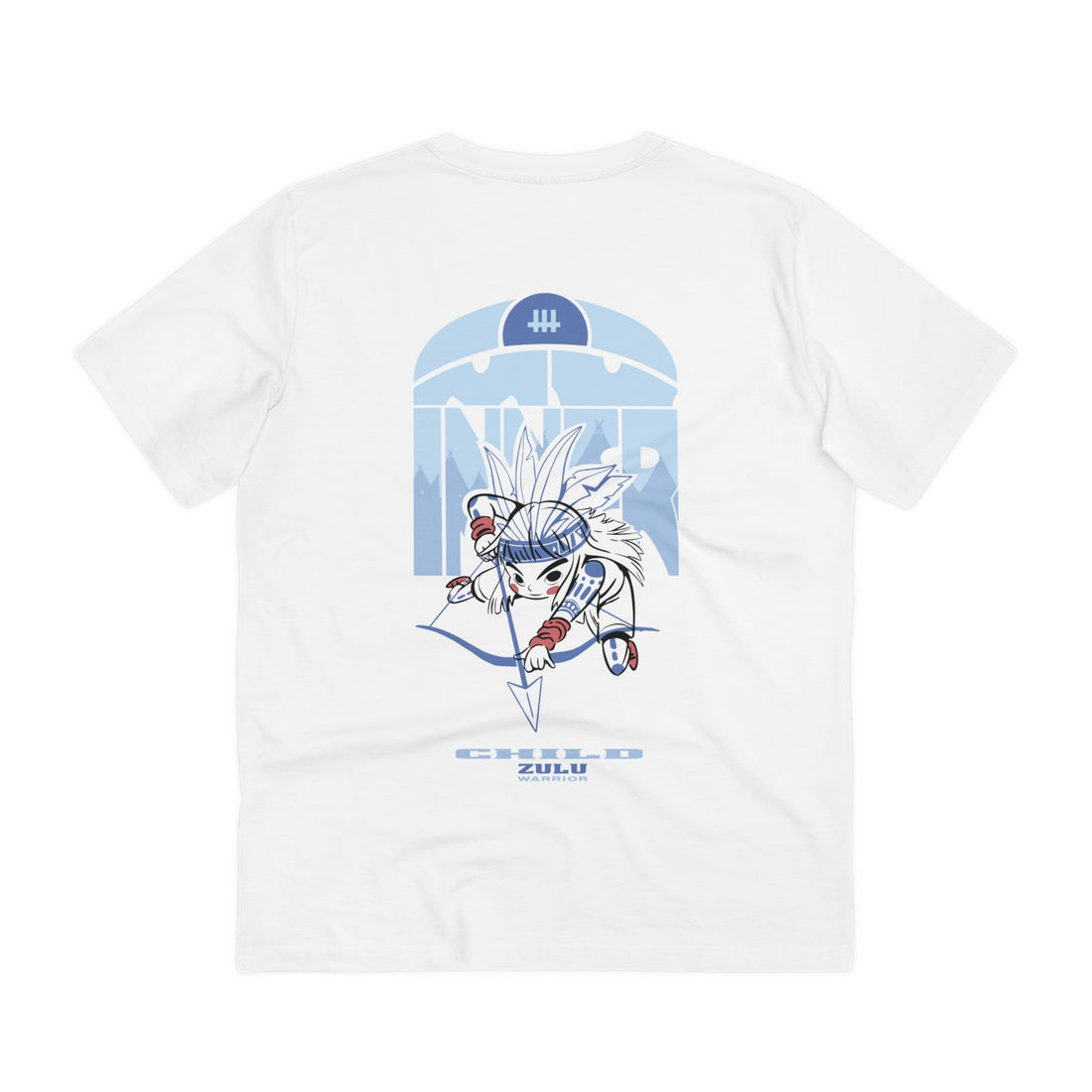 Printify T-Shirt White / 2XS Zulu Warrior Child - Warrior Kids - Back Design
