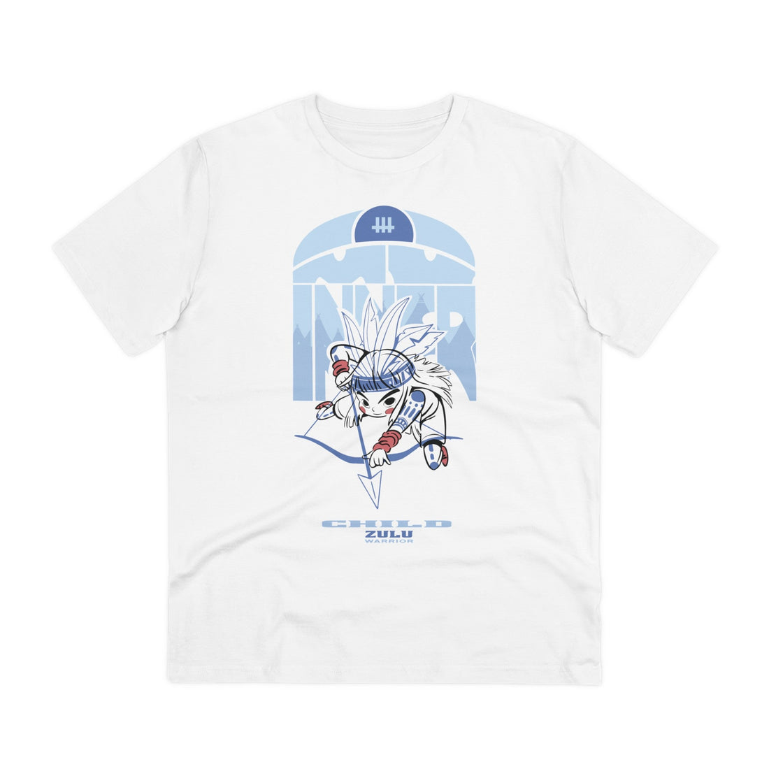Printify T-Shirt White / 2XS Zulu Warrior Child - Warrior Kids - Front Design