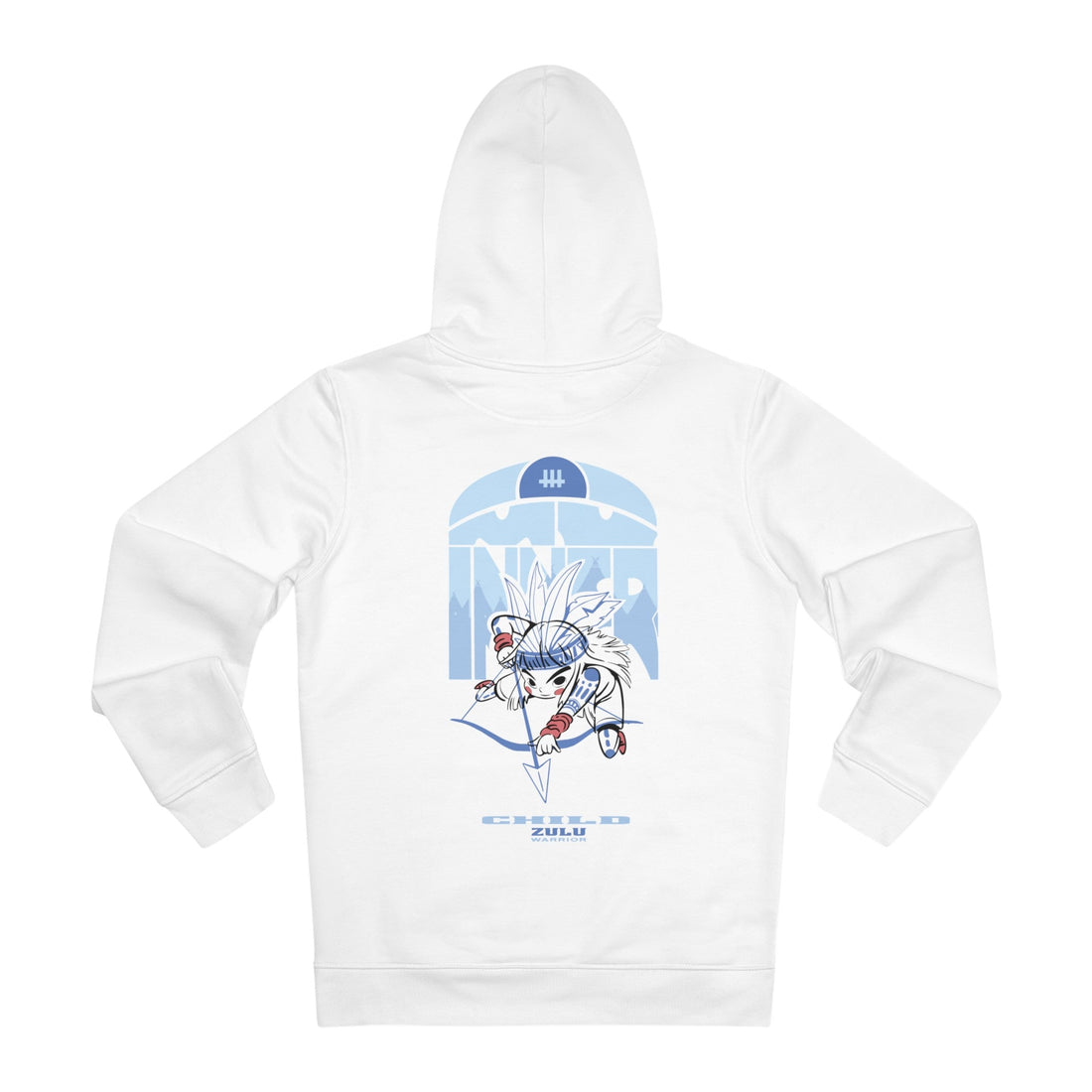 Printify Hoodie White / S Zulu Warrior Child - Warrior Kids - Hoodie - Back Design